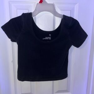 Black crop top